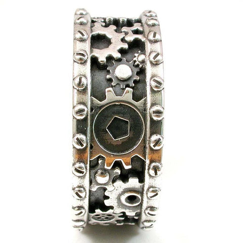 Steampunk Zahnrad Bandring