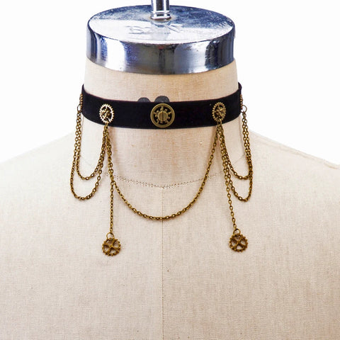 Steampunk Zahnrad Choker