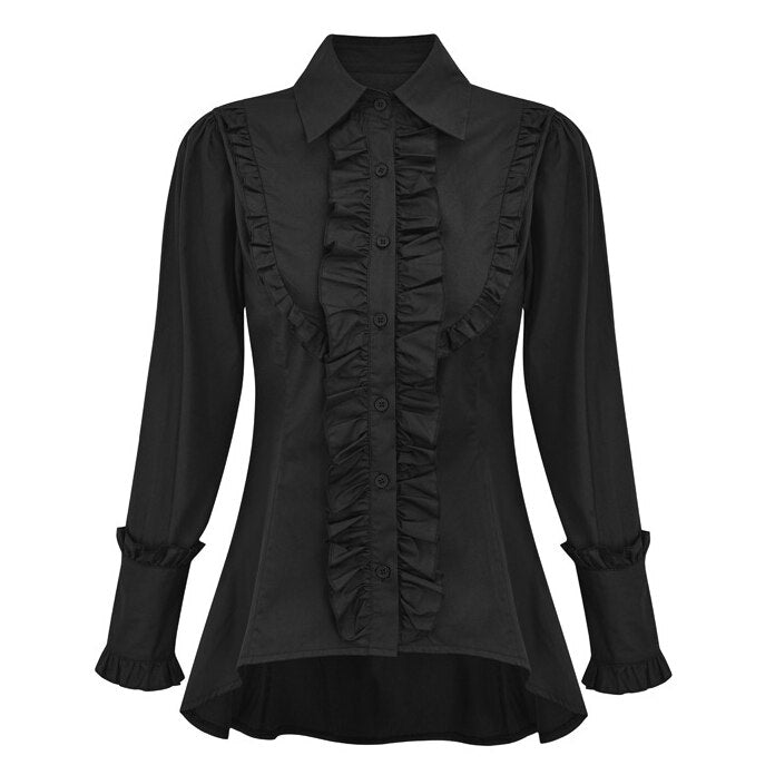 Viktorianische Bluse Schwarz