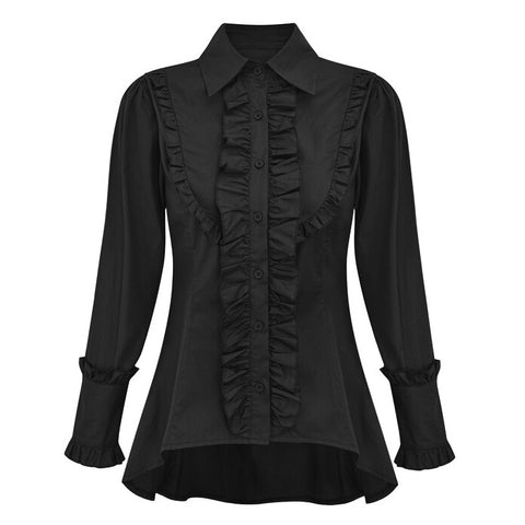 Viktorianische Bluse Schwarz