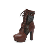 Viktorianische Netzstiefel