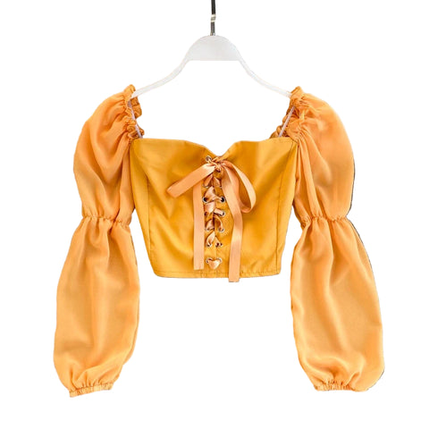 Viktorianische Puffärmel Corsagenbluse