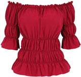 Viktorianische Schulterfreie Bluse