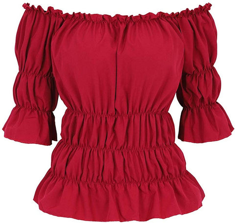 Viktorianische Schulterfreie Bluse