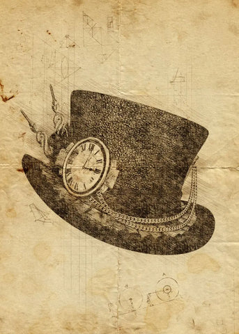 Vintage Steampunk Hut Bild