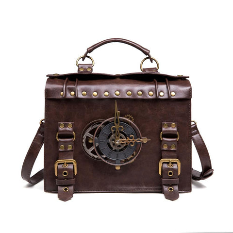 Steampunk Tasche mit Uhr