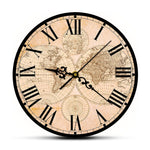 Steampunk Antike Karten Wanduhr