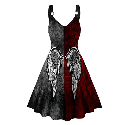 Goth Kleid mit Engelsflügeln
