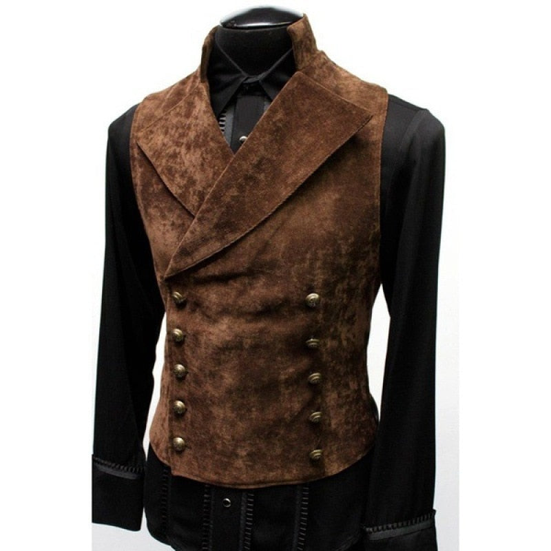 Steampunk Doppeltknopf Weste