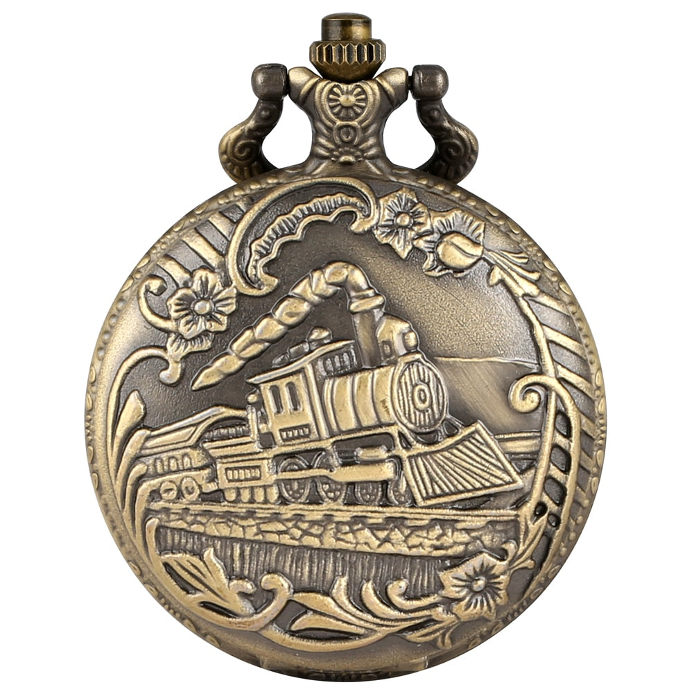 Steampunk Eisenbahn Taschenuhr