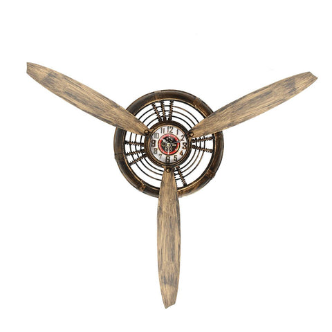 Steampunk Flugzeugpropeller Wanduhr