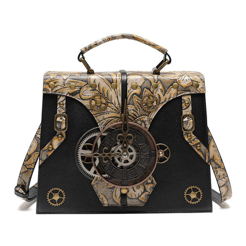 Steampunk Handtasche mit Zahnrädern