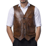Steampunk Klassische Lederweste