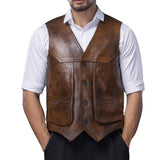 Steampunk Klassische Lederweste