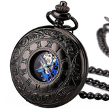 Steampunk Obsidian Taschenuhr