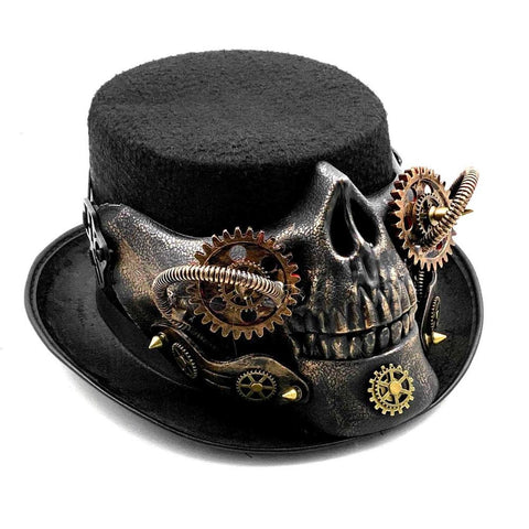 Steampunk Schädel Hut