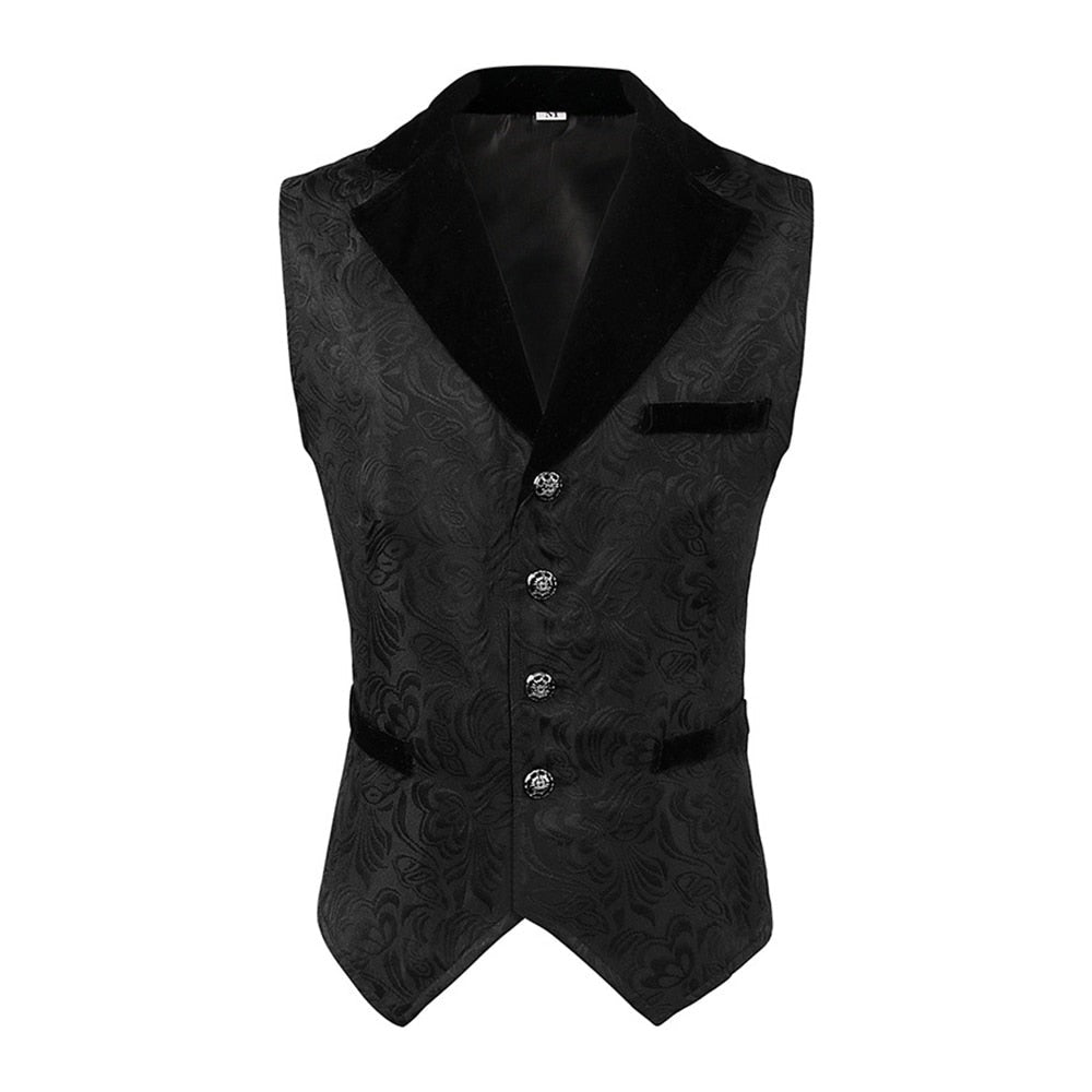 Steampunk Schwarz Weste