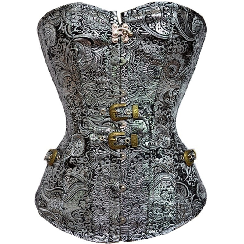 Steampunk Silber Korsett