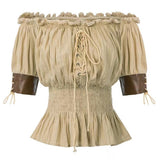 Viktorianische Schulterfreie Bluse